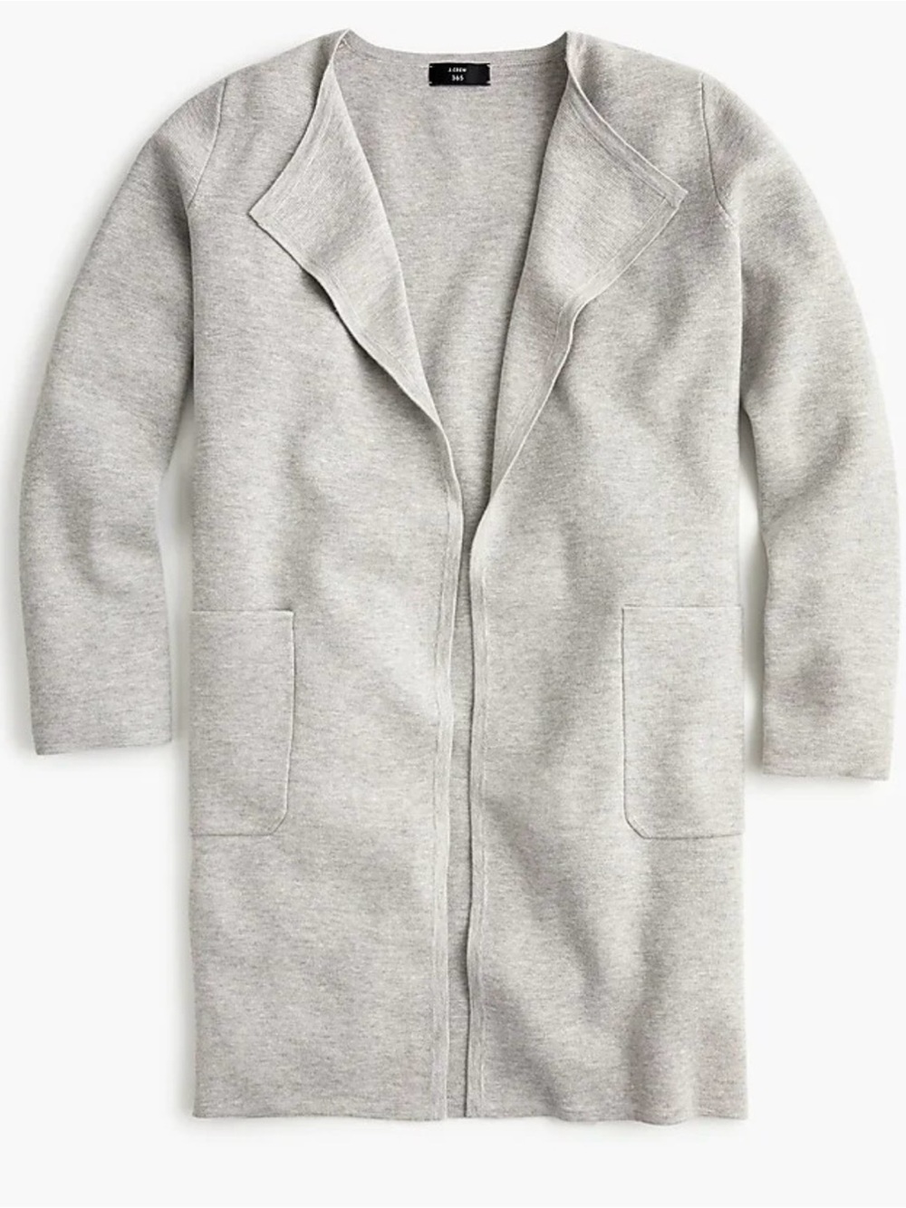 J.Crew Juliette Collarless Sweater Blazer Heather Dove Gray Merino Wool M NWT